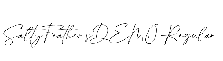 SaltyFeathersDEMO-Regular  font caratteri gratis