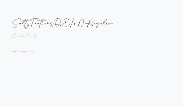 SaltyFeathersDEMO-Regular Business Card