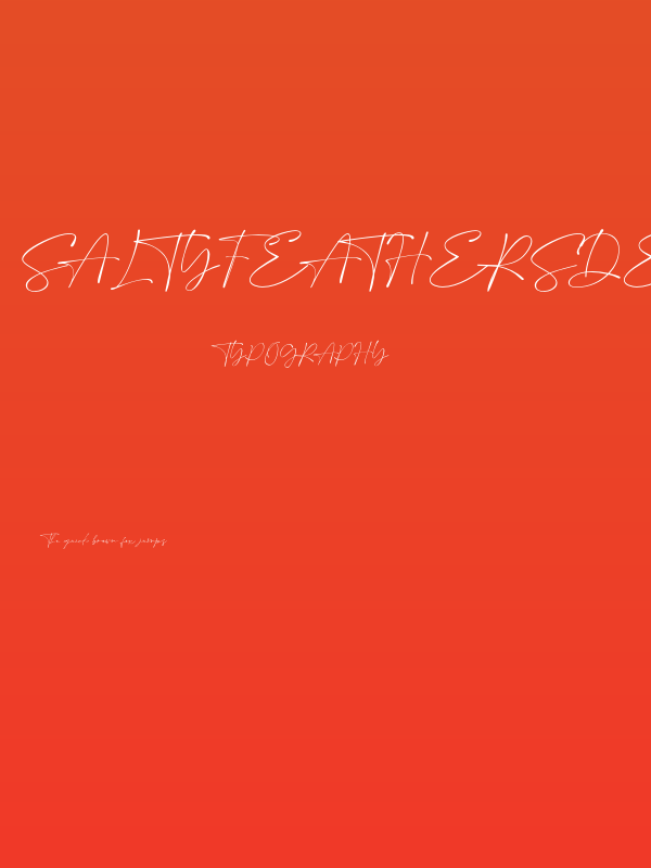 SaltyFeathersDEMO-Regular Poster