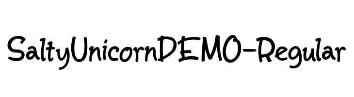 SaltyUnicornDEMO-Regular  नि: शुल्क फ़ॉन्ट्स डाउनलोड