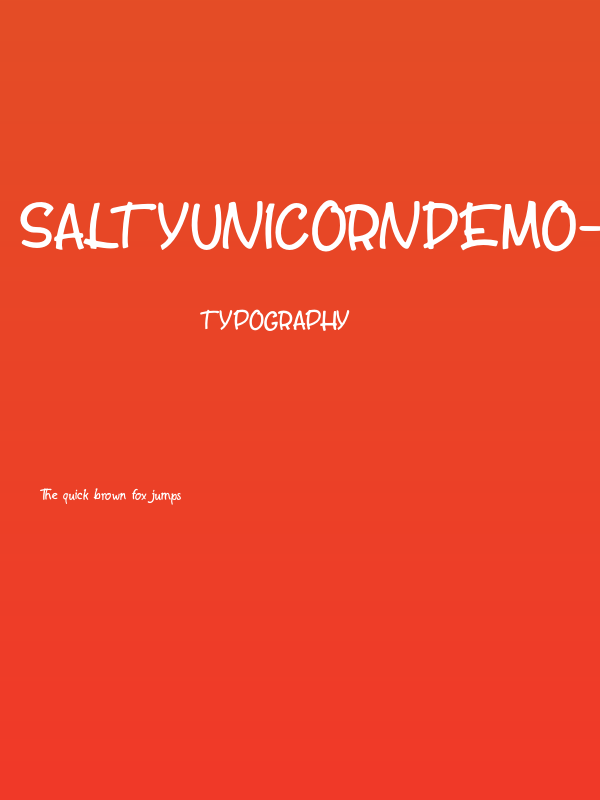 SaltyUnicornDEMO-Regular Poster