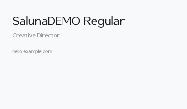 SalunaDEMO Regular Business Card