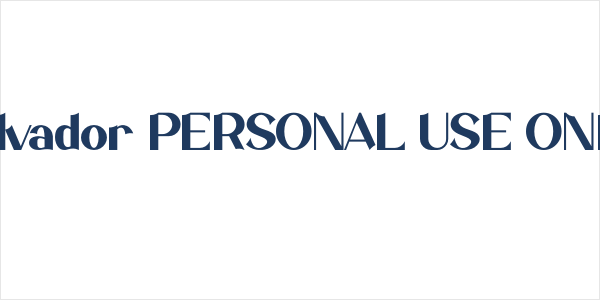 Salvador PERSONAL USE ONLY! Logo