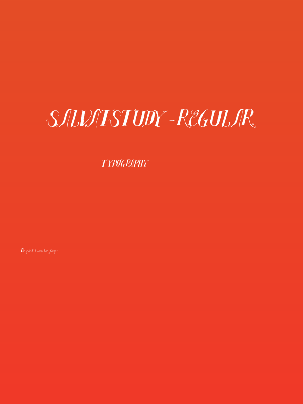 SalvatStudy-Regular Poster