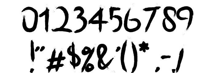 SalvationRegular Font OTHER CHARS