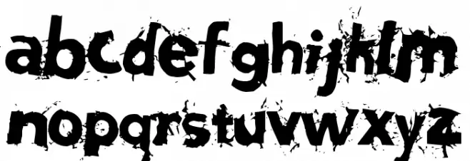 Salvation Schriftart Kleinbuchstaben