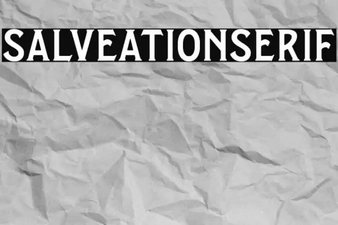 SalveationSerif Font examples