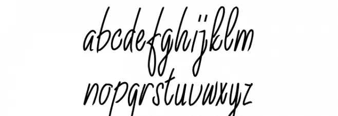 Salvinia Schriftart Kleinbuchstaben