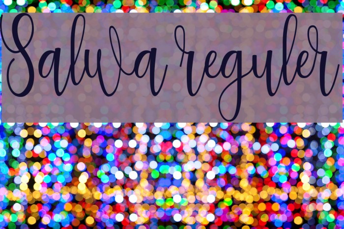 Salwa reguler Font examples
