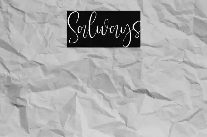 Salways फ़ॉन्ट examples
