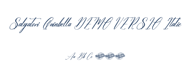 Salyatori Quinbella DEMO VERSIO Italic Font Preview