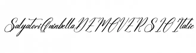 Salyatori Quinbella DEMO VERSIO Italic Descarca Fonturi Gratis