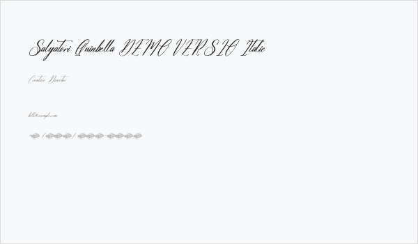 Salyatori Quinbella DEMO VERSIO Italic Business Card