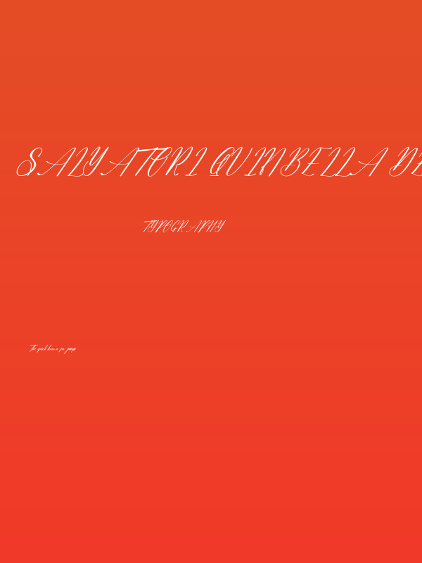 Salyatori Quinbella DEMO VERSIO Italic Poster