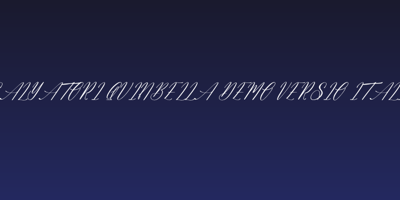 Salyatori Quinbella DEMO VERSIO Italic Social Header