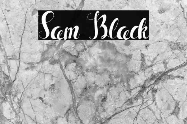 Sam Black Font examples