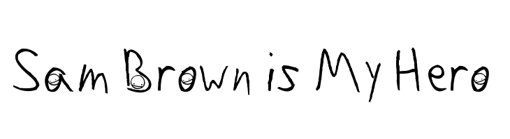 Sam Brown is My Hero  Скачать бесплатные шрифты
