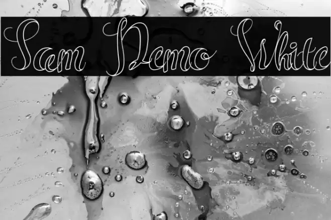 Sam Demo White Font examples