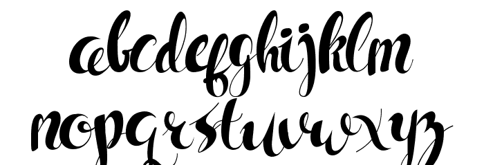 Sam Demo Font LOWERCASE