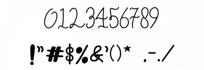 Sam White Font OTHER CHARS