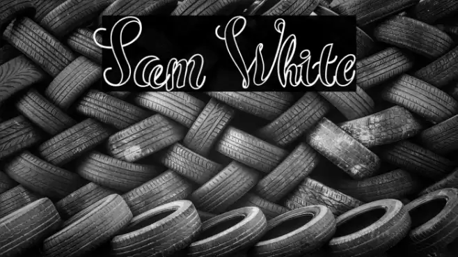 Sam White Font examples