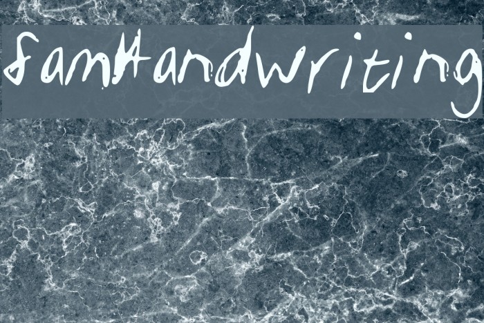 SamHandwriting Font examples