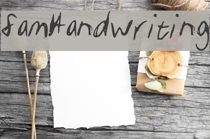 SamHandwriting Font examples