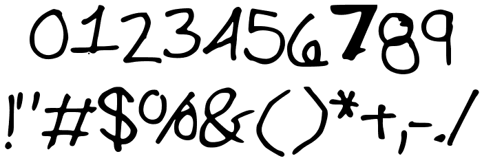 SamScriptFont Font OTHER CHARS