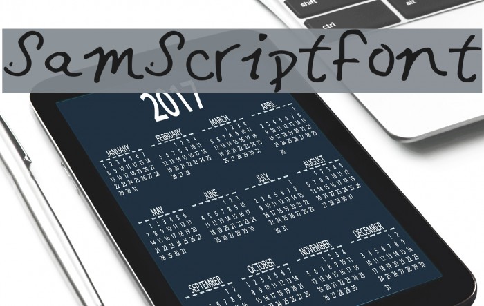 SamScriptFont Font examples