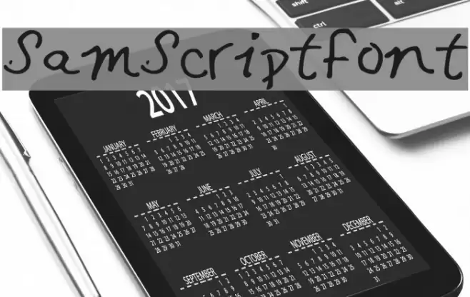 SamScriptFont फ़ॉन्ट examples