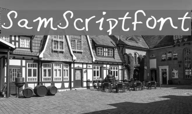 SamScriptFont फ़ॉन्ट examples