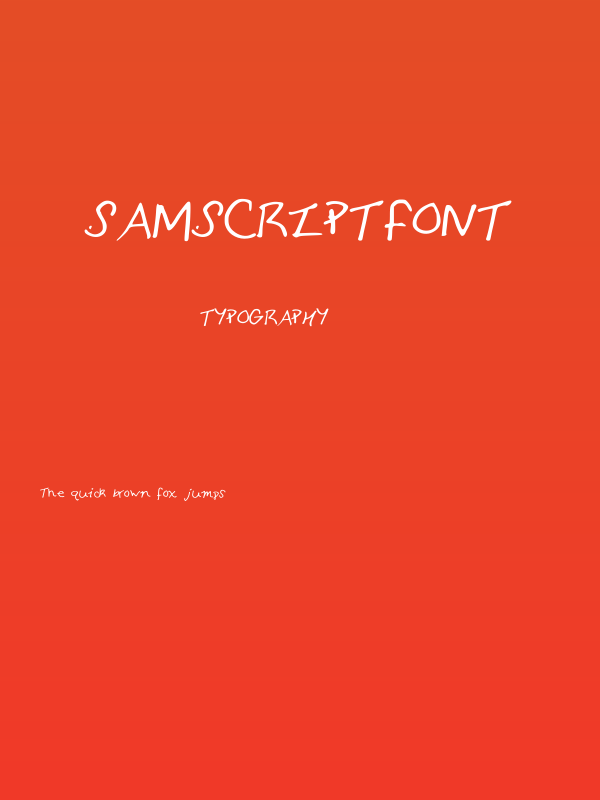 SamScriptFont Poster