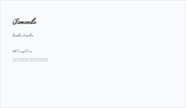 Samanda Business Card