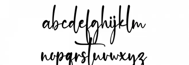 Samanta Schriftart Kleinbuchstaben