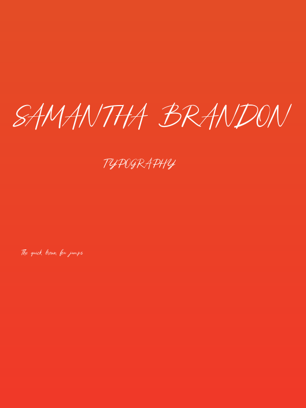 Samantha Brandon Poster