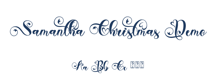 Samantha Christmas Demo Font Preview