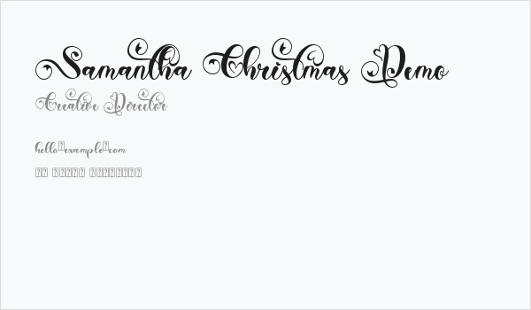 Samantha Christmas Demo Business Card