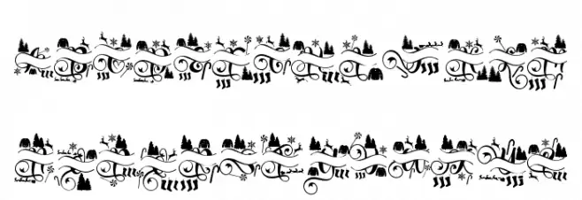 Samantha Christmas Monogram Dem फ़ॉन्ट अपरकेस