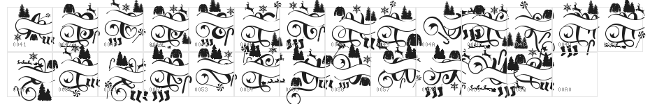 Samantha Christmas Monogram Dem Character Map