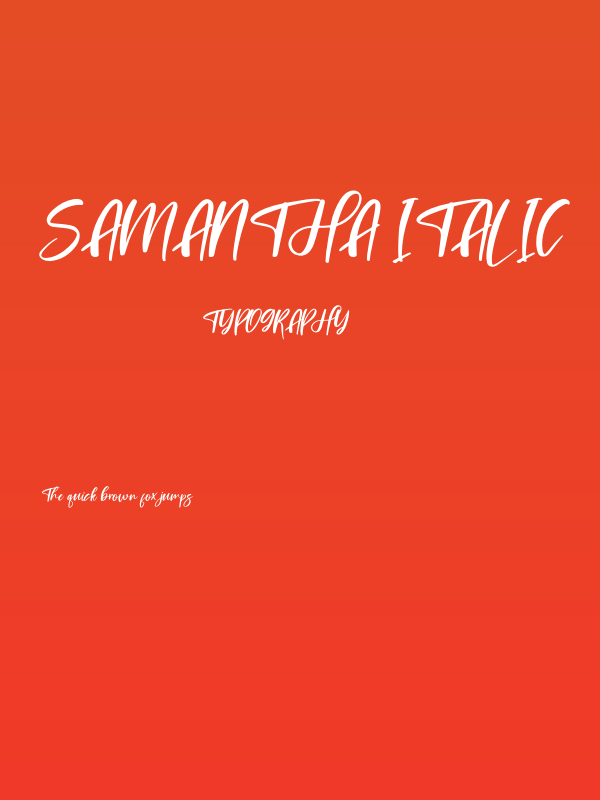 Samantha Italic Poster