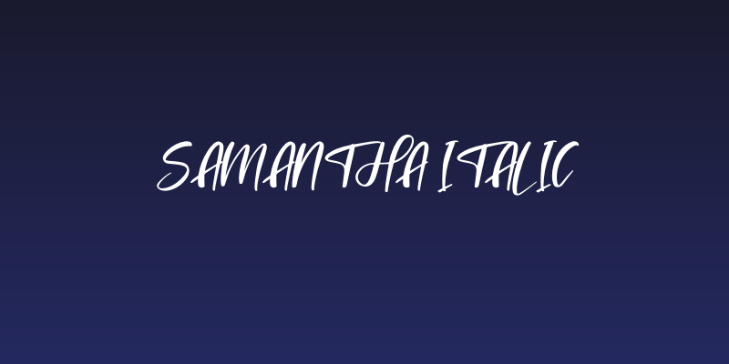 Samantha Italic Social Header