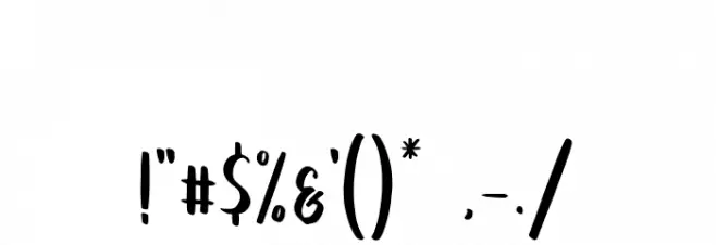 Samantha Font OTHER CHARS