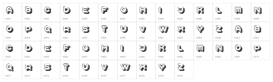 Samara Regular Character Map