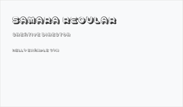 Samara Regular Business Card