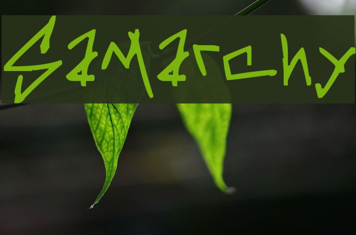 Samarchy Font examples