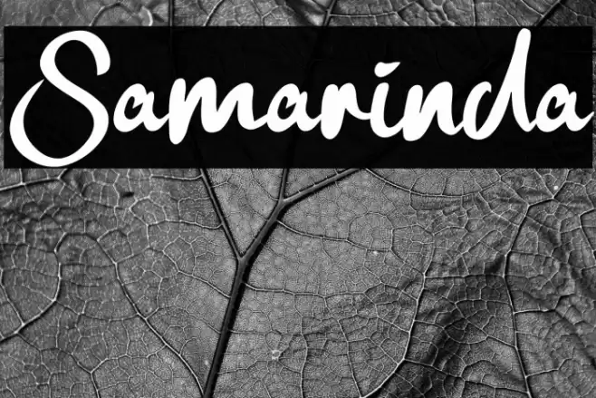 Samarinda Schriftart examples