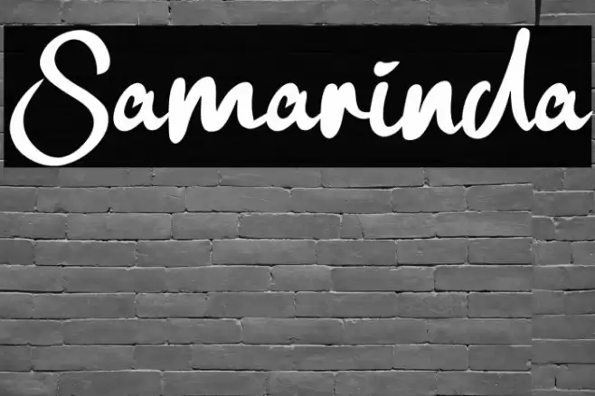 Samarinda Schriftart examples