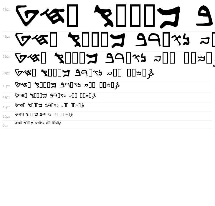 Samaritan Script 300 B.C. Waterfall