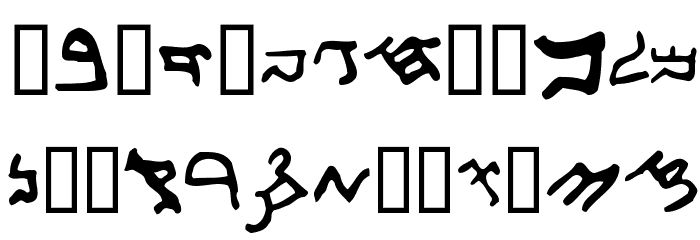 Samaritan Script 300 B.C. フォント 小文字