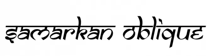 Samarkan Oblique  Скачать бесплатные шрифты